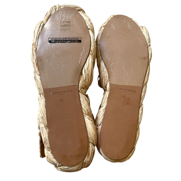 CLERGERIE Antona Size 41/US 10.5 Raffia Espadrille Slingback Platform Sandal NEW - Picture 10 of 12